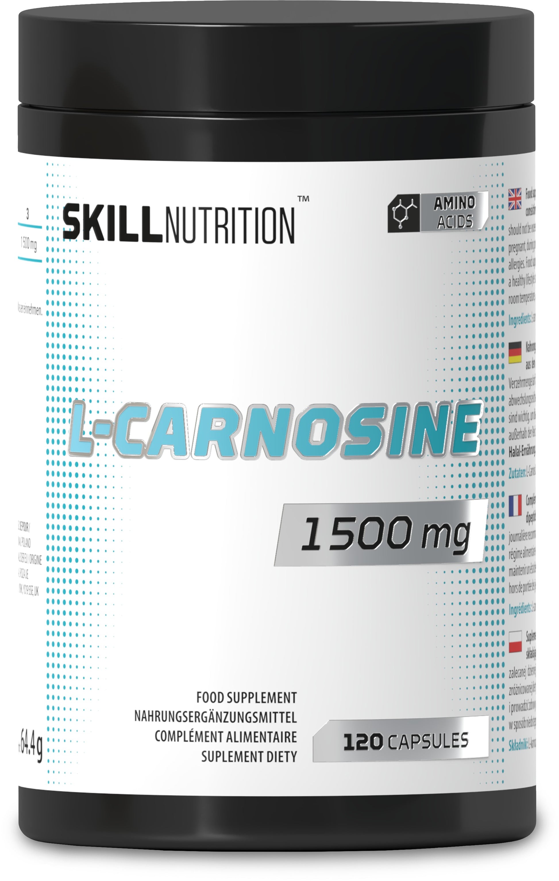 Skill Nutrition L-Carnosine, 1500mg - 120 vegan caps