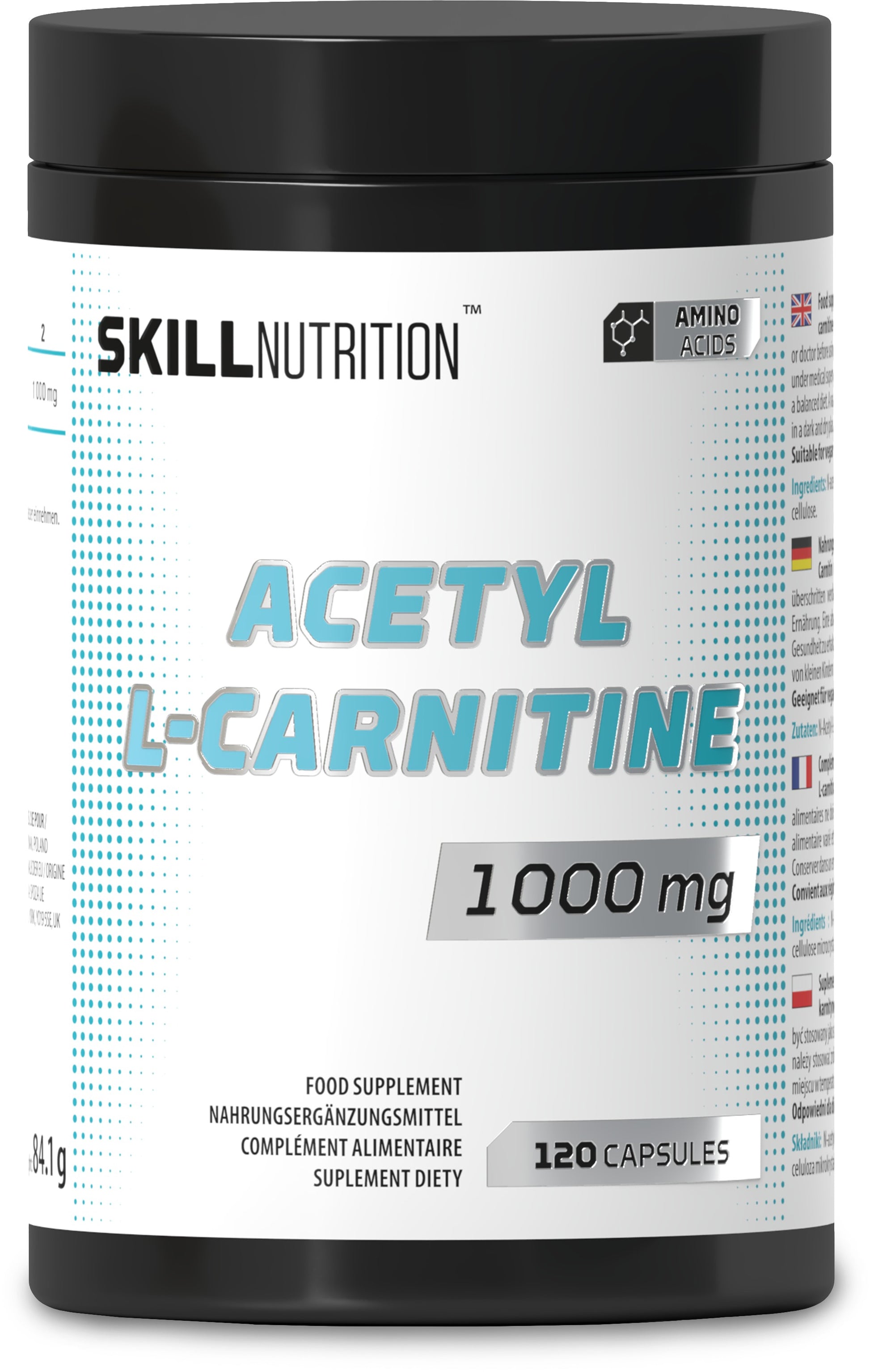 Skill Nutrition Acetyl L-Carnitine, 1000mg - 120 vegan caps