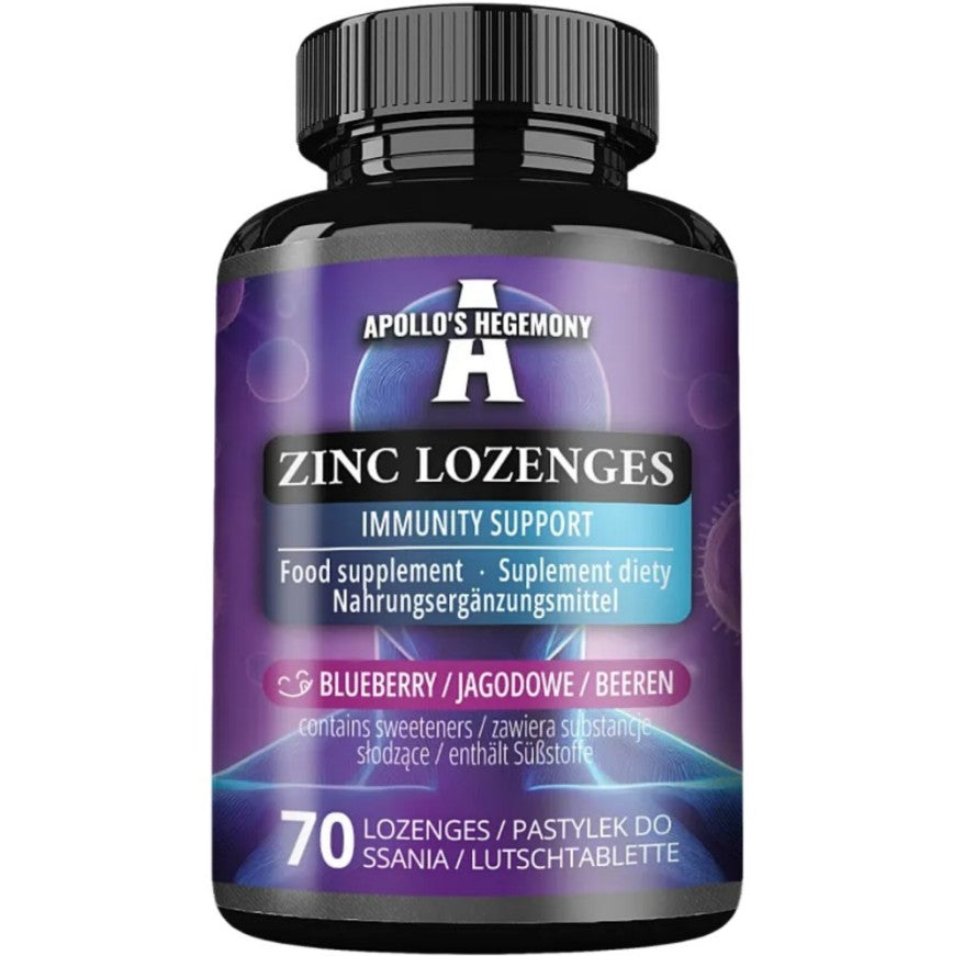 Apollo's Hegemony Zinc Lozenges, Blueberry - 70 lozenges