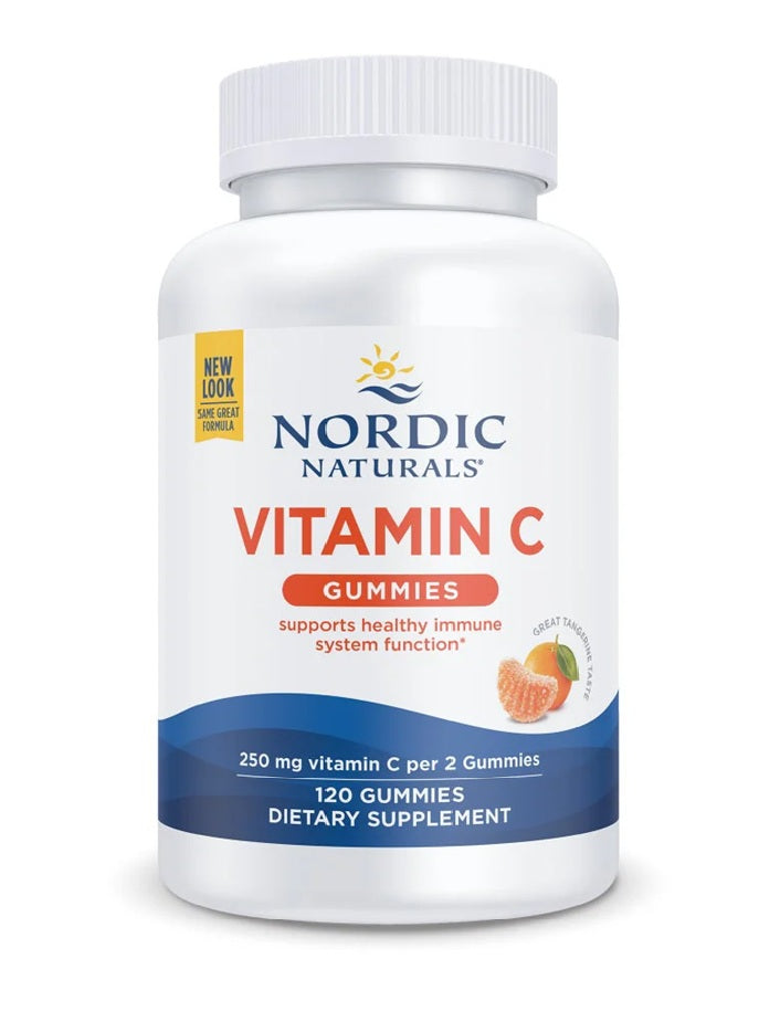 Nordic Naturals Vitamin C Gummies, 250mg Tangerine - 120 gummies