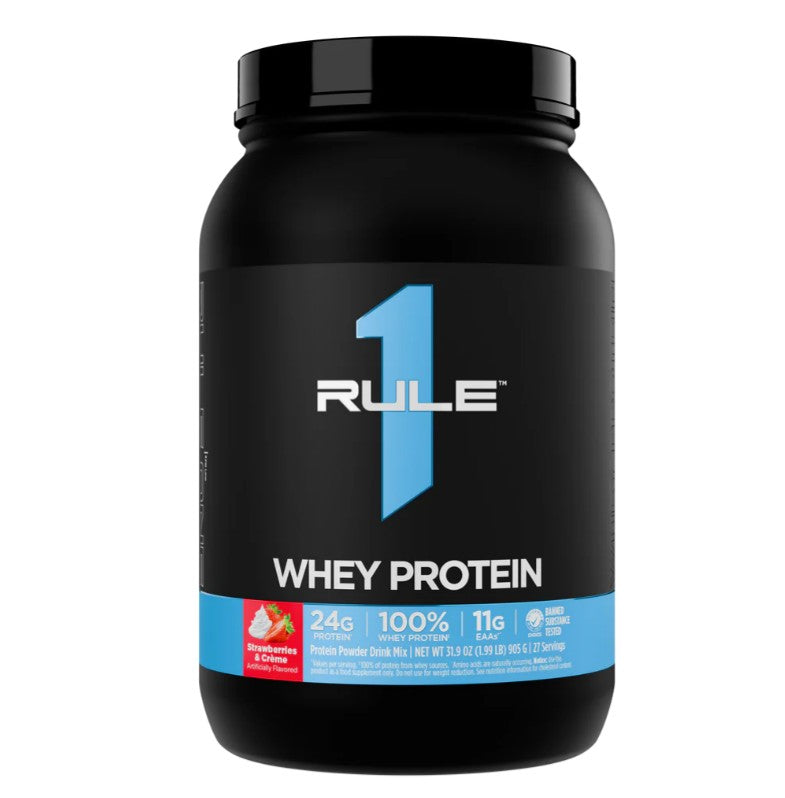 Rule One R1 Whey Protein, Strawberries & Creme - 905g