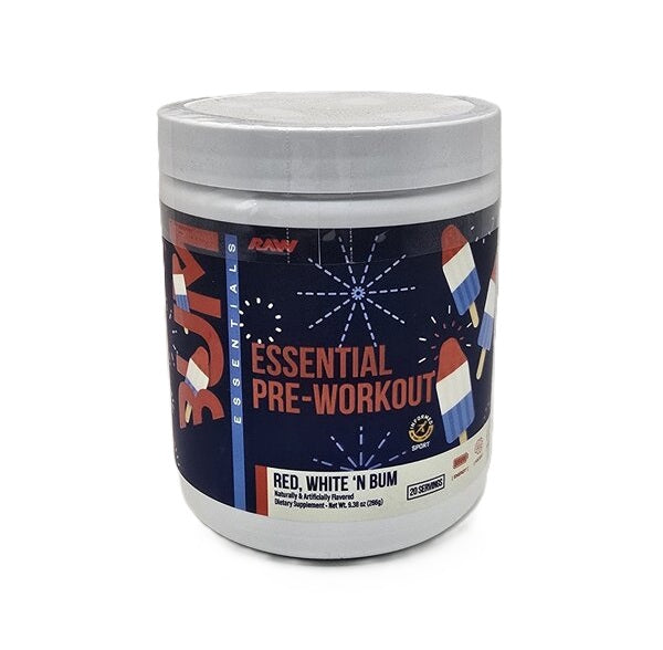 Raw Nutrition CBUM Essential Pre-Workout, Red White 'N Bum - 266g
