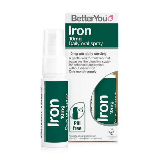 BetterYou Iron 10mg Daily Oral Spray, Pomegranate - 25 ml.