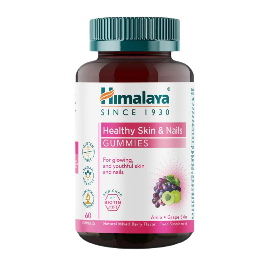 Himalaya Healthy Skin & Nails Gummies, Natural Mixed Berry - 60 gu