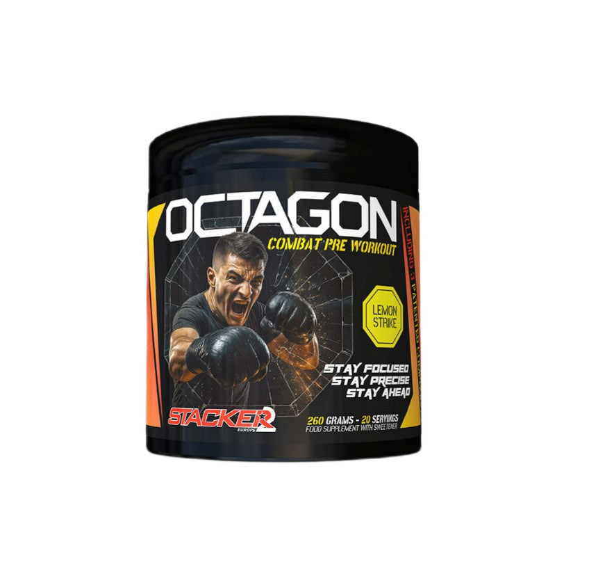 Stacker2 Europe Octagon Pre Workout, Lemon Strike - 260g