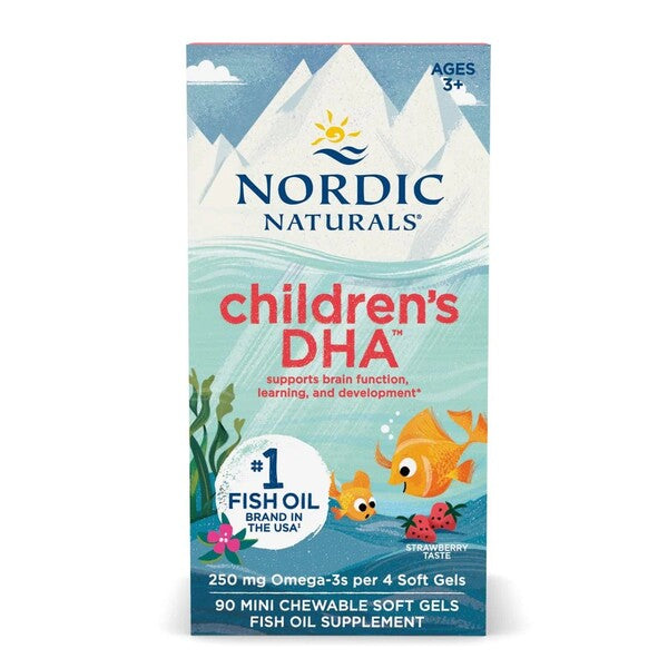 Nordic Naturals Children's DHA, Strawberry - 90 mini softgels