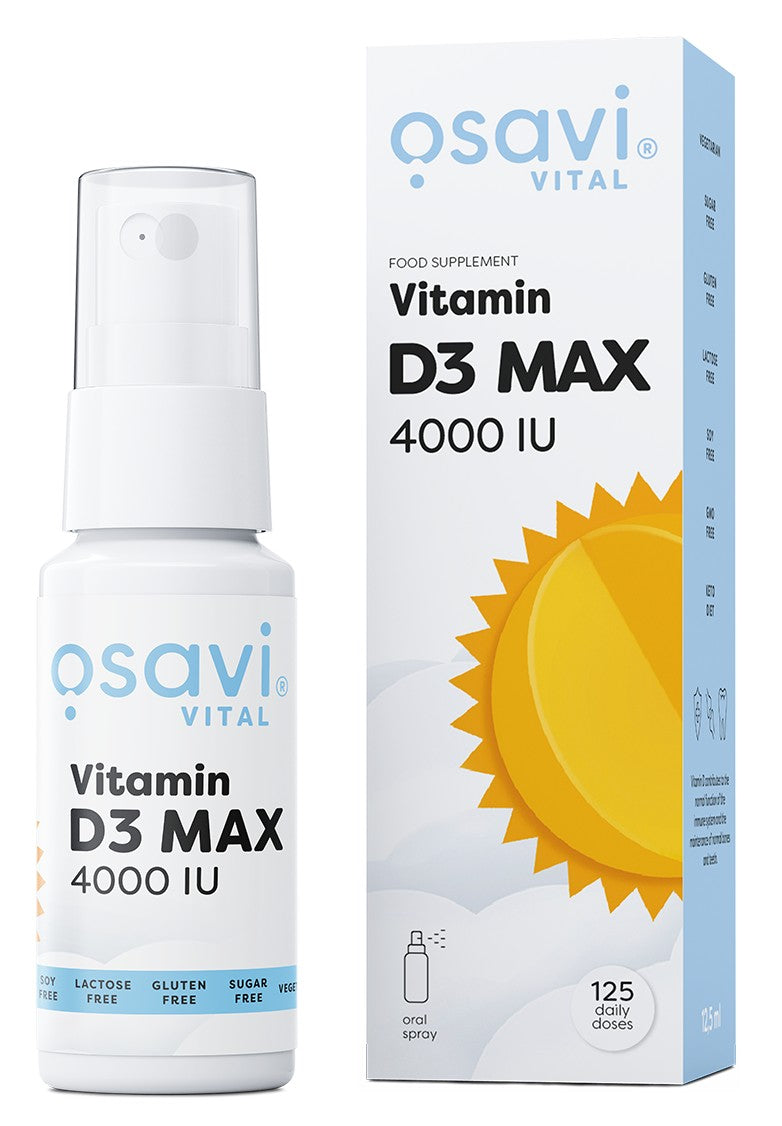 Osavi Vitamin D3 Oral Spray, MAX 4000IU - 12.5 ml.