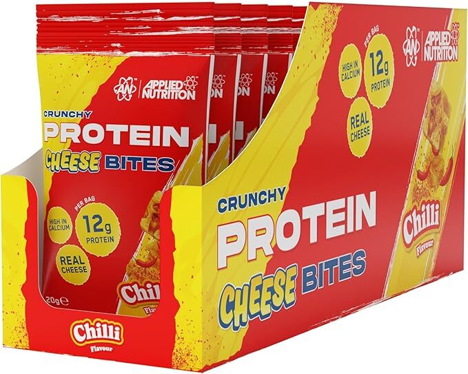 Applied Nutrition Crunchy Protein Cheese Bites, Chilli - 10 x 20g