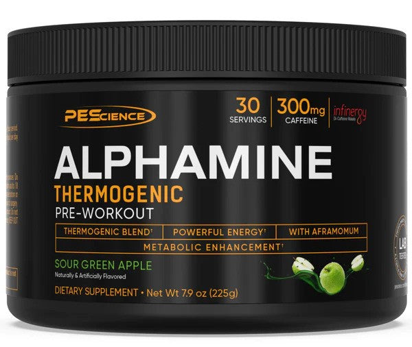 PEScience Alphamine, Sour Green Apple - 225g