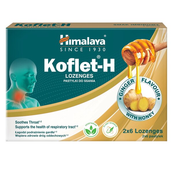 Himalaya Koflet-H, Ginger - 12 lozenges