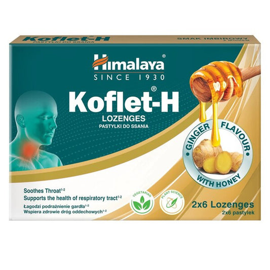 Himalaya Koflet-H, Ginger - 12 lozenges