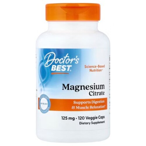 Doctor's Best Magnesium Citrate, 125mg - 120 vcaps