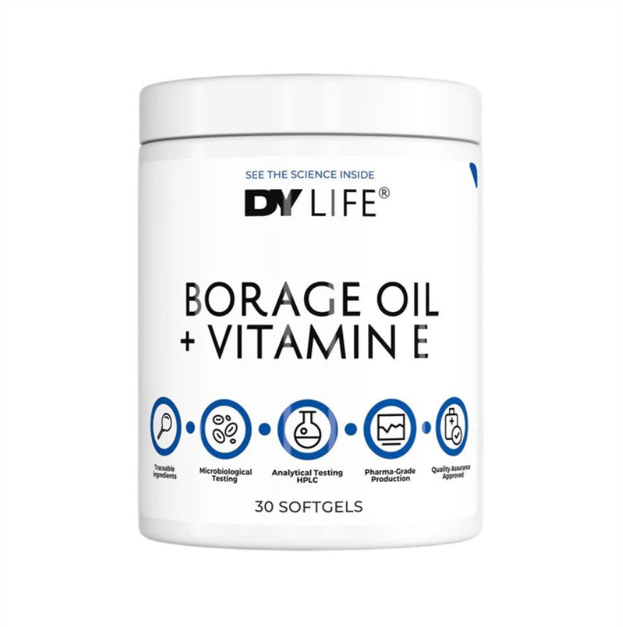Dorian Yates DY LIFE Borage Oil + Vitamin E - 30 softgels