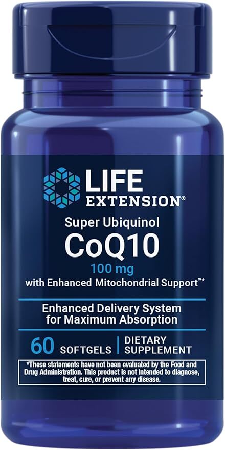 Life Extension Super Ubiquinol CoQ10 with Enhanced Mitochondrial S