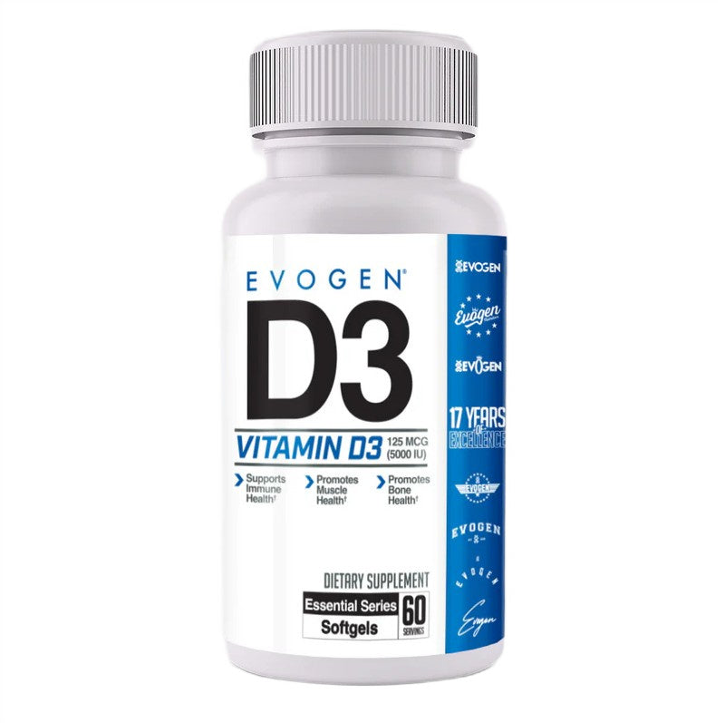 Evogen Vitamin D3, 125mcg - 60 softgels