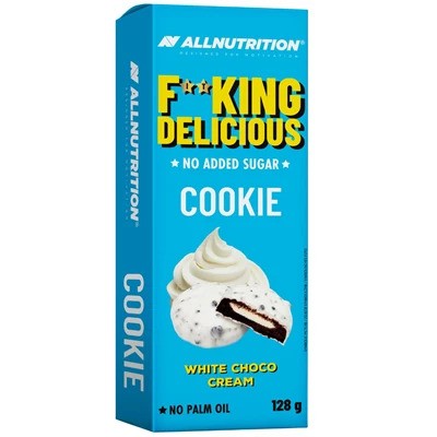 Allnutrition Fitking Delicious Cookie, White Choco Cream - 128g