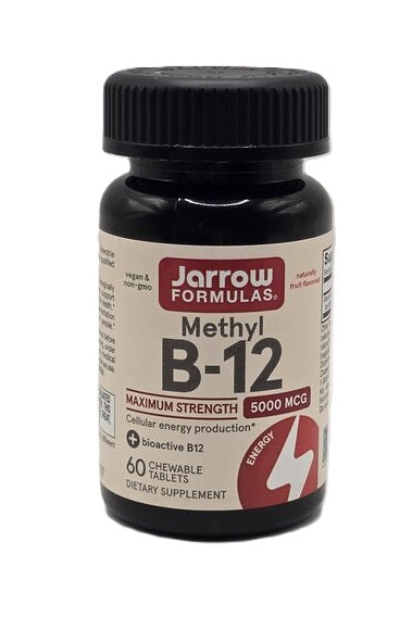 Jarrow Formulas Methyl B-12, 5000mcg (Fruit) - 60 vegan chewable t