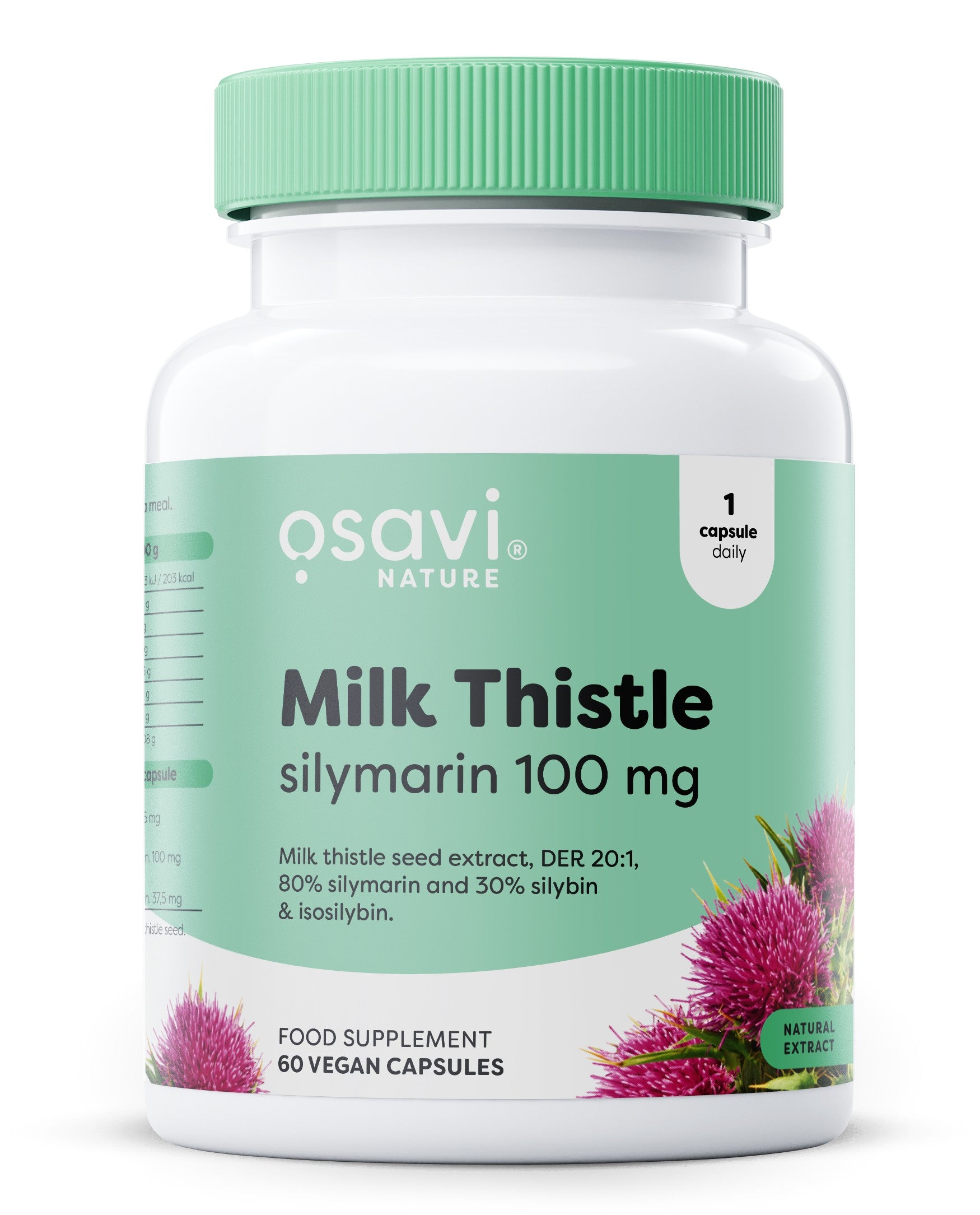 Osavi Milk Thistle, Silymarin 100mg - 60 vegan caps