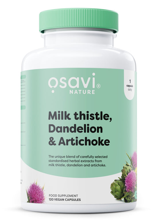 Osavi Milk Thistle Dandelion & Artichoke - 120 vegan caps