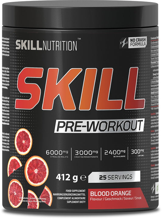 Skill Nutrition Skill Pre-Workout, Blood Orange - 412 grams