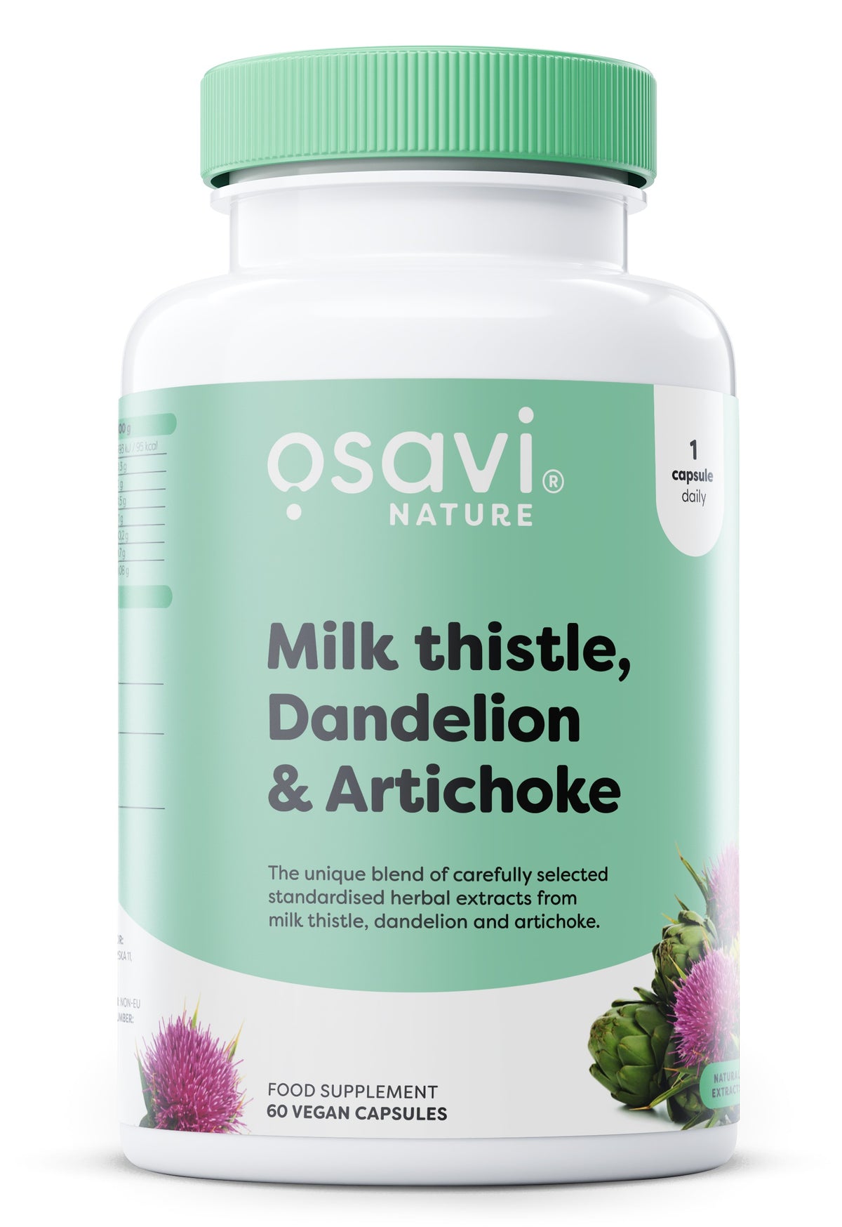 Osavi Milk Thistle Dandelion & Artichoke - 60 vegan caps