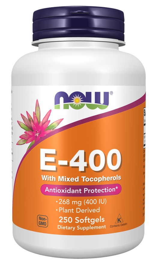 NOW Foods E-400 with Mixed Tocopherols - 250 softgels