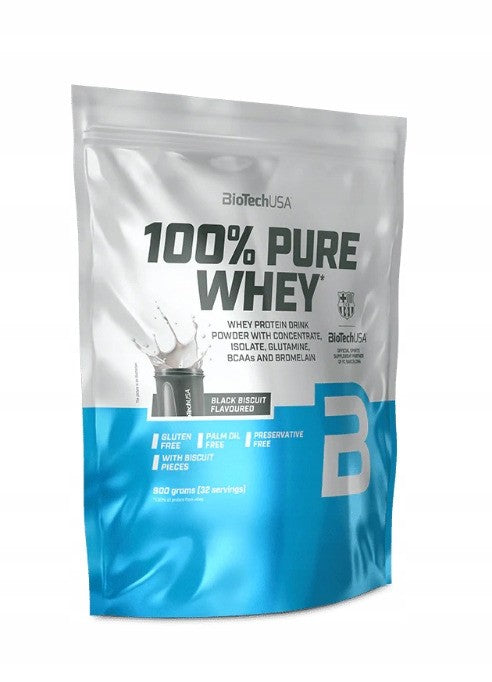 BioTechUSA 100% Pure Whey, Black Biscuit - 900 grams