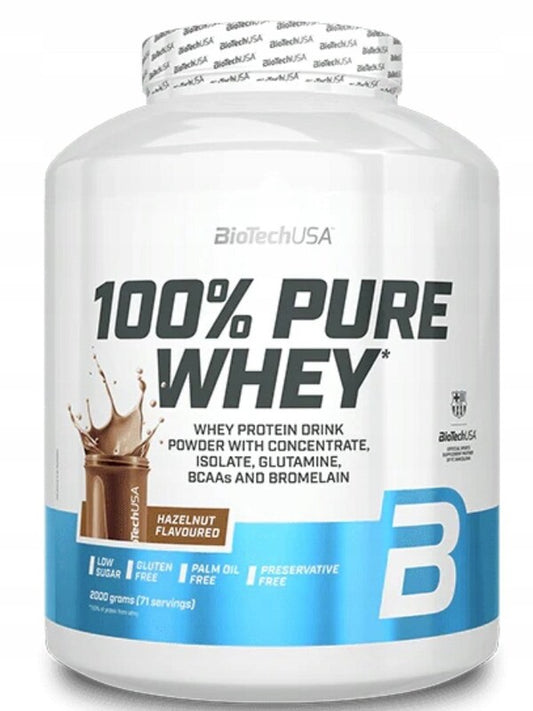 BioTechUSA 100% Pure Whey, Hazelnut - 2000 grams