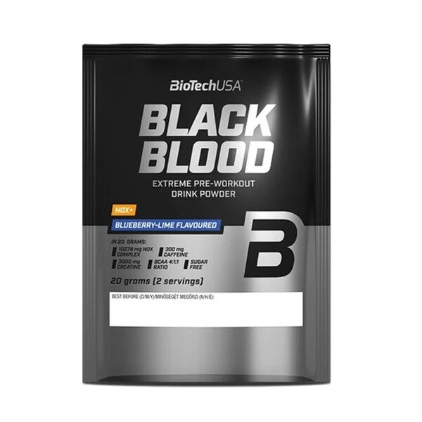 BioTechUSA Black Blood NOX+, Blueberry-Lime - 20 grams (2 servings
