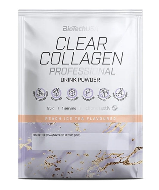 BioTechUSA Clear Collagen Professional, Peach Ice Tea - 25 grams (