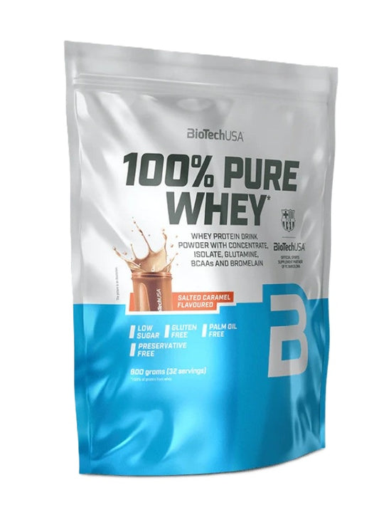 BioTechUSA 100% Pure Whey, Salted Caramel - 900 grams