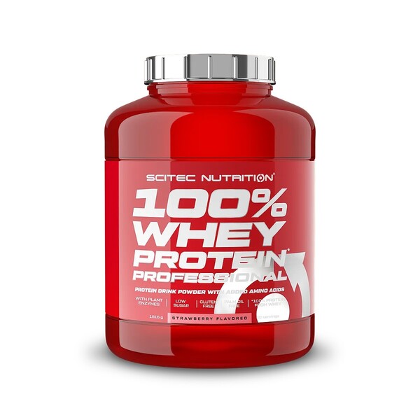 SciTec 100% Whey Protein Professional, Strawberry - 1816 grams