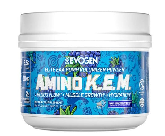 Evogen Amino K.E.M. EAA, Blue Raspberry Blast - 582 grams