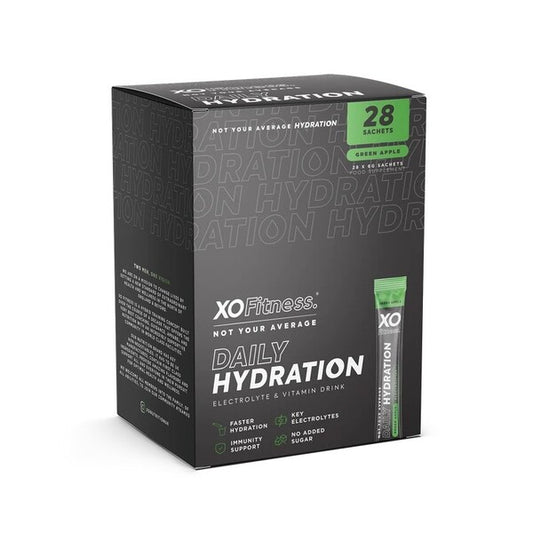 XO Fitness Daily Hydration, Green Apple - 28 x 6g