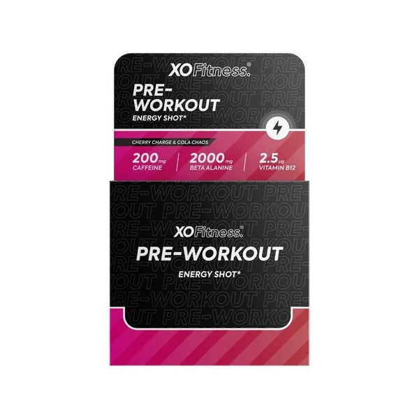 XO Fitness Pre-Workout Energy Shot, Cherry Charge & Cola Chaos - 2