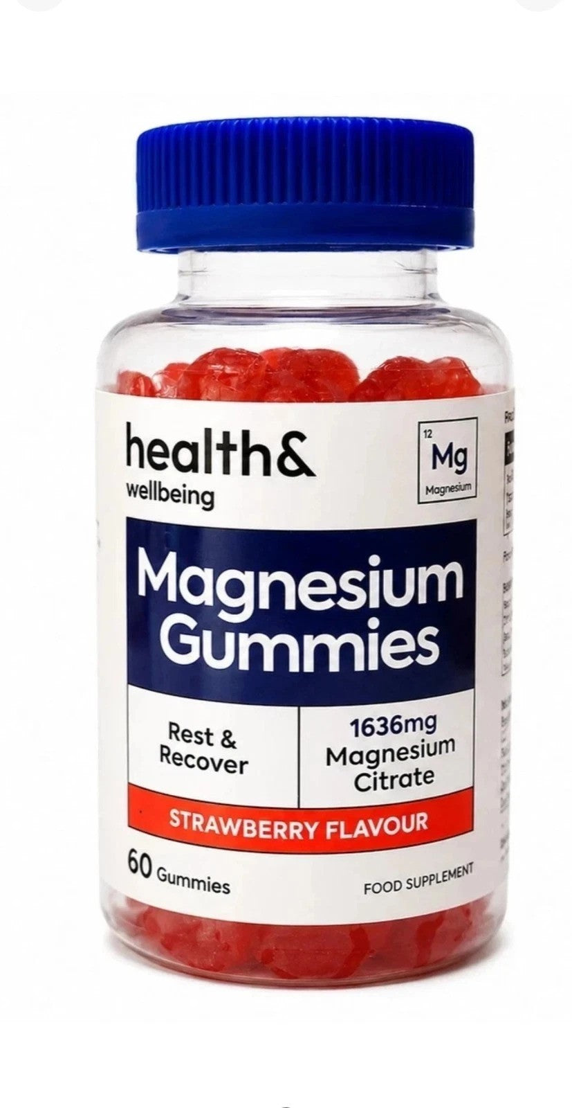 Health&Wellbeing Magnesium Gummies, Strawberry - 60 gummies