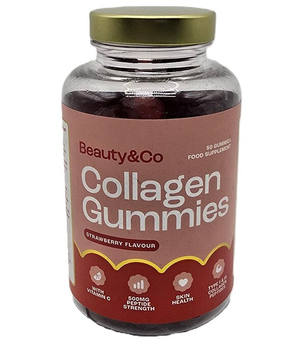 Beauty&CO Collagen Gummies, Strawberry - 50 gummies