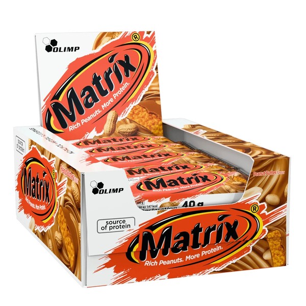 Olimp Nutrition Matrix Bars, Peanut Butter - 25 x 40g
