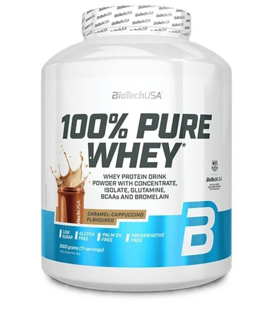 BioTechUSA 100% Pure Whey, Caramel-Cappuccino - 2000 grams