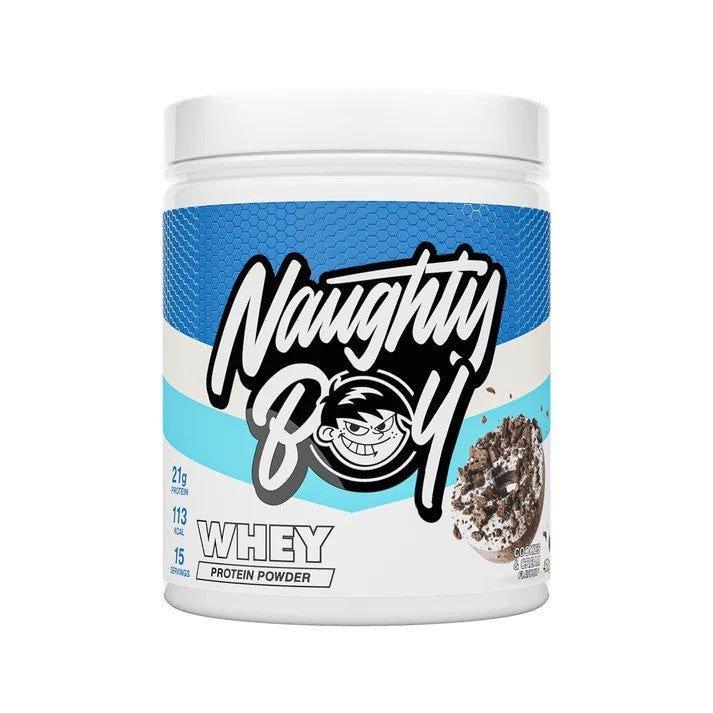 Naughty Boy Whey Protein, Cookies & Cream - 450 grams