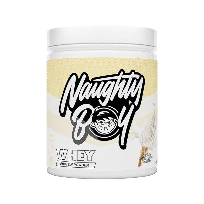 Naughty Boy Whey Protein, Vanilla Ice Cream - 450 grams