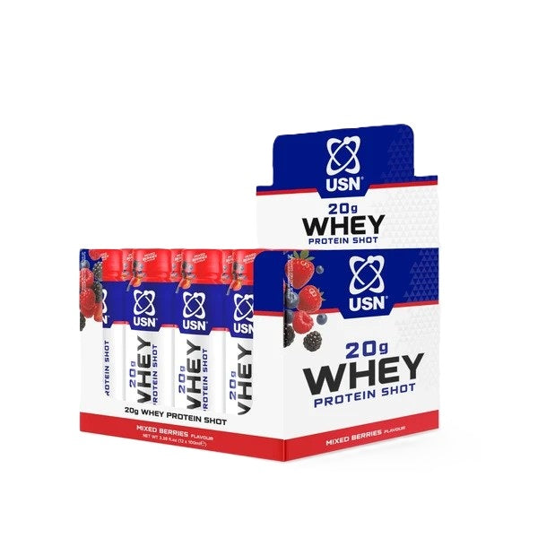 USN Whey Protein Shot, Mixed Berries - 12 x 100 ml.
