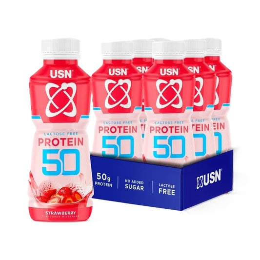 USN Protein 50, Strawberry - 6 x 500 ml.