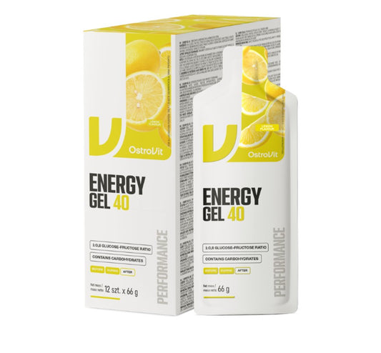 OstroVit Energy Gel 40, Lemon - 12 x 66g