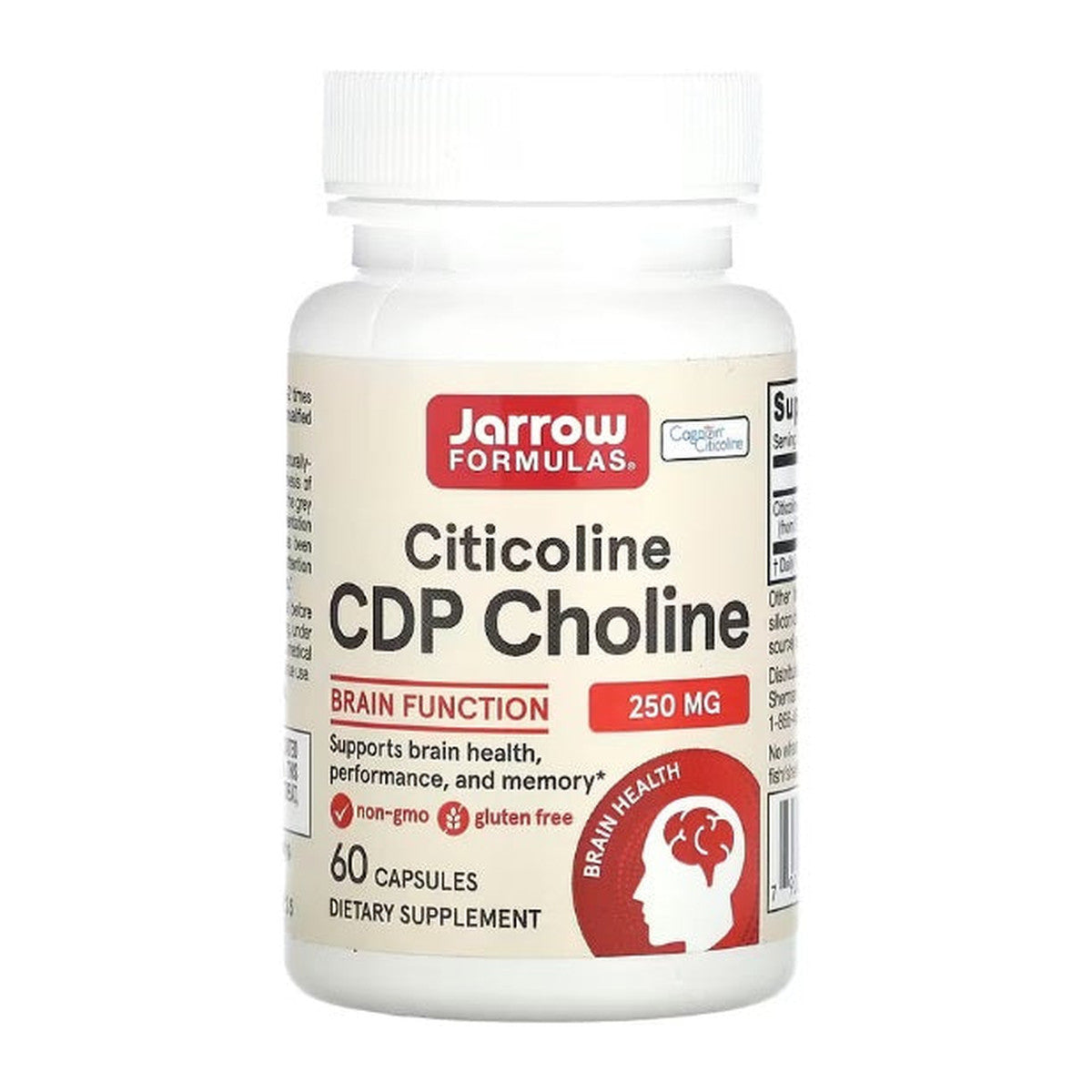 Jarrow Formulas Citicoline CDP Choline, 250mg - 60 caps