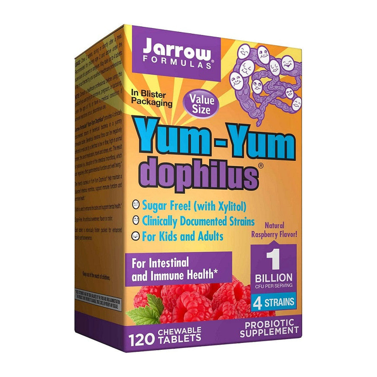 Jarrow Formulas Yum-Yum Dophilus, 1 Billion CFU (Raspberry) - 120