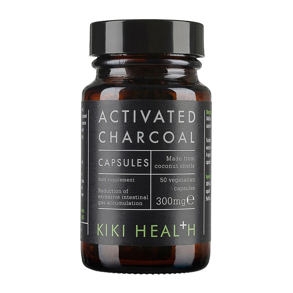KIKI Health Activated Charcoal, 300mg - 50 vcaps