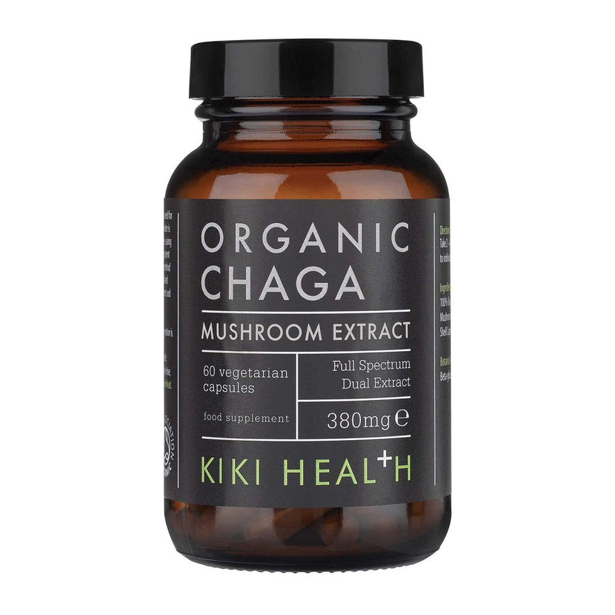 KIKI Health Chaga Extract, 380mg - 60 vcaps