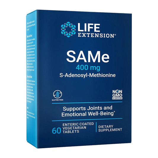 Life Extension SAMe S-Adenosyl-Methionine, 400mg - 60 enteric coat