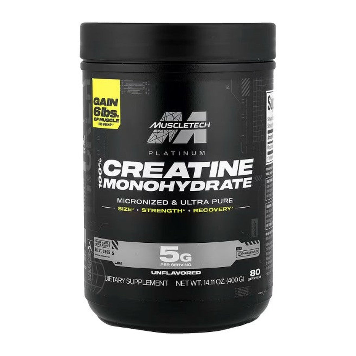 MuscleTech Platinum 100% Creatine Monohydrate - 400g